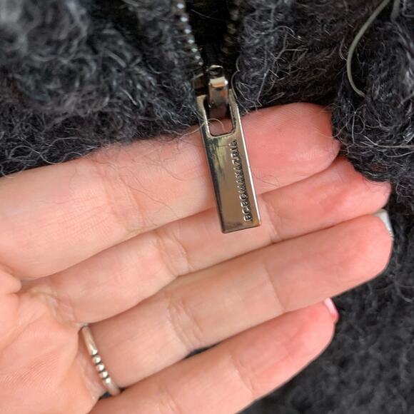 BCBGMaxazia Gray Shag Alpaca Sweater Vest - Picture 2 of 5